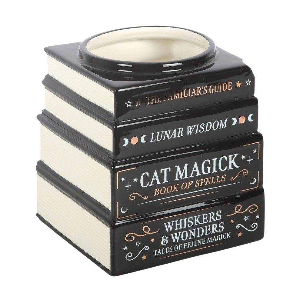 Something Different - Black Cat Magick Book Stack Vase - Black